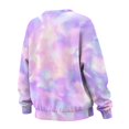 thumbnail image 5 of SCRAWLGOD Tie-Dye Pink Violet Womens Sweatshirts Polyester Crewneck Tops Long Sleeve Loose Fit Lightweight Fall Drop Shoulder Casual Pullover with Pockets, S, 5 of 7