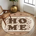thumbnail image 2 of Round Rug 5Ft Washable Non-Slip, Country Circle Area Rugs for Living Room Bedroom, Texas Star Plants Branches Berry Farmhouse Retro Indoor Floor Mats Carpet Runner for Home Decor Aesthetic, 2 of 8