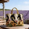 thumbnail image 2 of Women's Animal Floral Quilted Canvas Tote Bag Multi Size Large Capacity Reusable Shoulder Handbag For Work Shopping Travel, 2 of 7