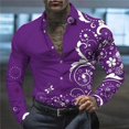 thumbnail image 3 of Camisa de solapa de traje para hombre, patrón creativo, moda informal, suave, cómoda, material transpirable, primavera y verano 2024, nueva oferta caliente, 3 of 5