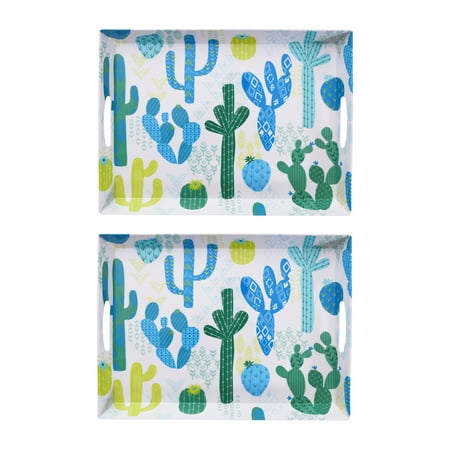 Mainstays Cactus 2-Pack Melamine Serve Tray, Walmart Exclusive