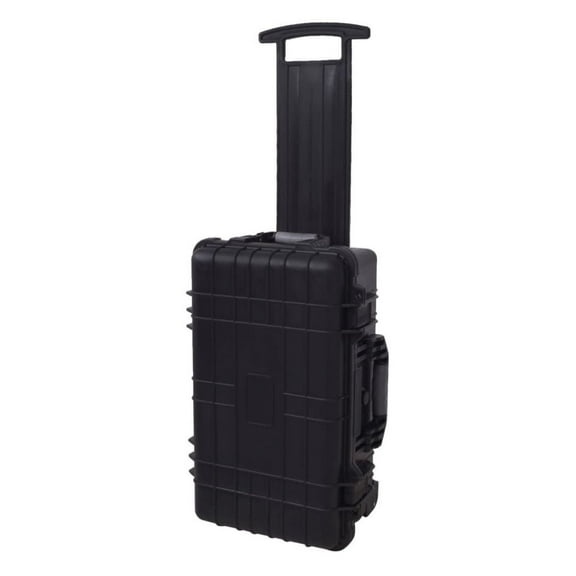 Tool Case with Wheels & Pick N Pluck Foam - 22" Watertight Equipment Case for Electronics, Audio, Cameras & Accessories - Black