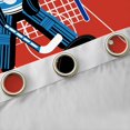 thumbnail image 4 of Homewish Teens Boys Sport Ice Hockey Black Out Curtains,Ball Game Curtains Pack of 2 (42x63 Each),Blue Red Bedroom Curtains,Breathable Home Decor, 4 of 6