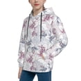 thumbnail image 2 of Xecao Lilies Flowers Print Youth Hoodie Sweatshirt,Boys Hoodies,Essentials Hoodie-Large, 2 of 6
