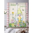 thumbnail image 3 of Easter Sheer Curtains 84 Inch Length 2 Panels for Living Room, Country Gnomes Duck Floral Eggs Pink Buffalo Check Voile Kitchen Curtain Set, Luxury Privacy Drapes Window Treatment for Bedroom, 3 of 7