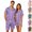 Purple, variant on HAJWOH Men's Pajamas Short Sleeve Button-Down Polka Dot Print Loungewear Sleepwear Set