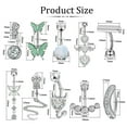 thumbnail image 4 of Dsseng Belly Button Ring 14G Dangle Belly Rings Mix Styles Navel Rings Silver 10 Pcs, 4 of 8