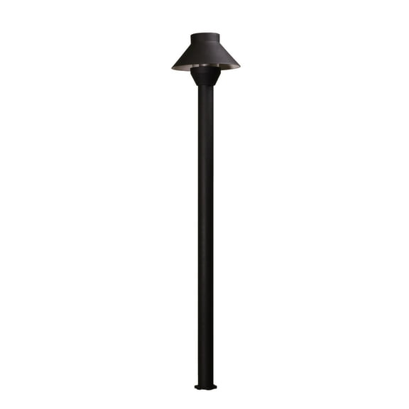 Best Pro Lighting's Small Hat Cast Aluminum Low Voltage Mushroom Walkway Light in Black
