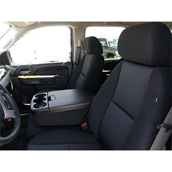 CH19 2007-2013 Chevy Silverado LT and GMC Sierra Double Cab Complete Set. Front 40/20/40 and Rear 60/40 with Armrest in Dark Gray Twill