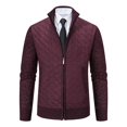thumbnail image 4 of Dpytoraw Mens Autumn And Winter Fashion Casual Knitted Standing Neck Long Sleeve Sweater Coat, 4 of 5