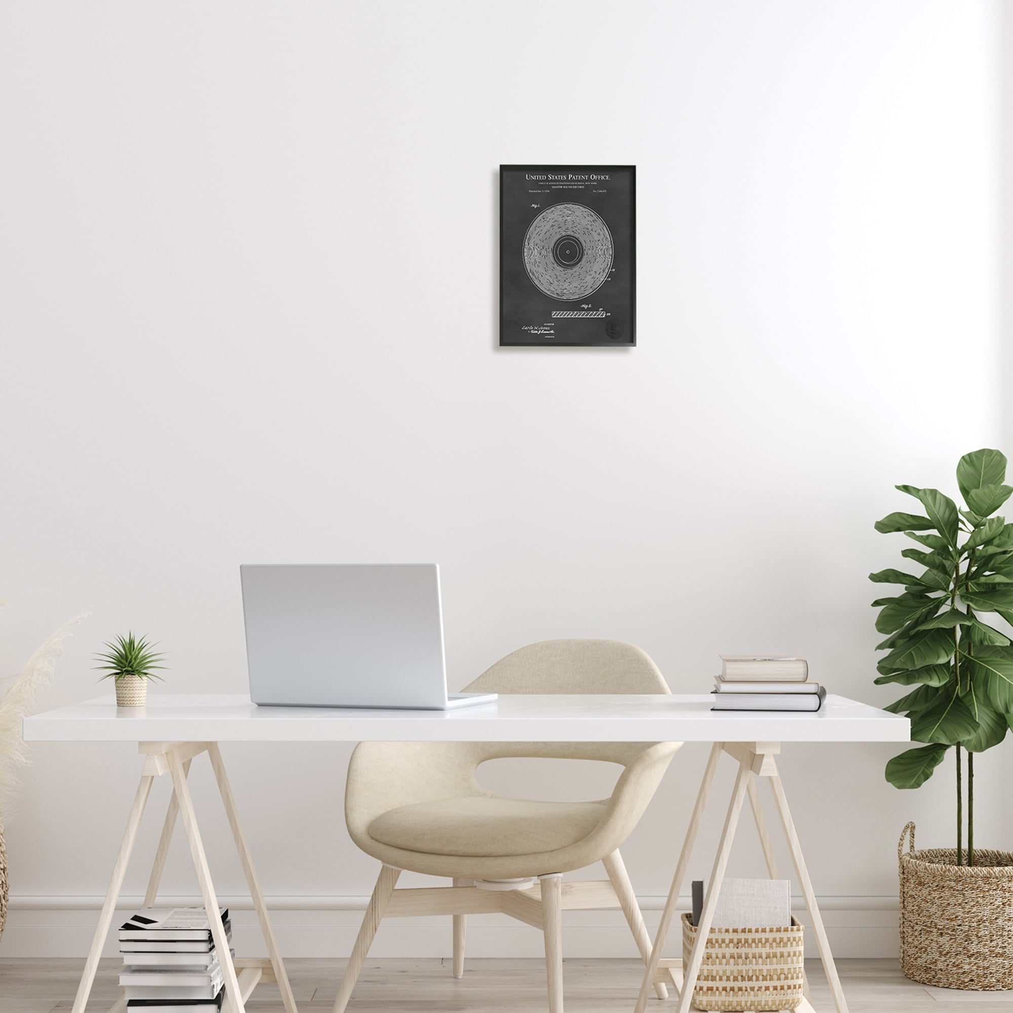 Stupell Industries Master Sound Record Music Diagram Detailed Design Framed Wall Art, 11 x 14, Design by Karl Hronek