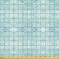 thumbnail image 2 of Ambesonne Aztec Fabric by the Yard Upholstery, Monotone Bohemian Composition, 1 Yard, Sea Blue Pale Sky Blue, 2 of 5
