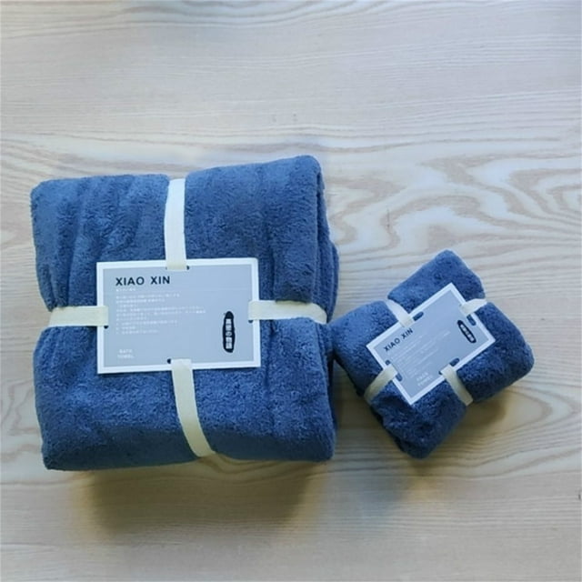 mtvxesu Soft Microfiber 2-In-1 Bath Towel and Face Towel Set with Strong Water Absorption for Travel or Home Use, 2-Piece Set