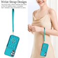 thumbnail image 6 of For Samsung Galaxy S25 FE 5G RFID Blocking Wallet Case Magnetic Flip Cover Multi-Card Slots Zipper Pocket With 360 ° Rotating Ring Holder Detachable Shoulder Strap And Wrist Strap,Blue, 6 of 10