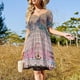 thumbnail image 5 of Paisaje Imágenes principales Vestido de manga corta vestidos de verano vestido de lujo Vestido de mujer, 5 of 8