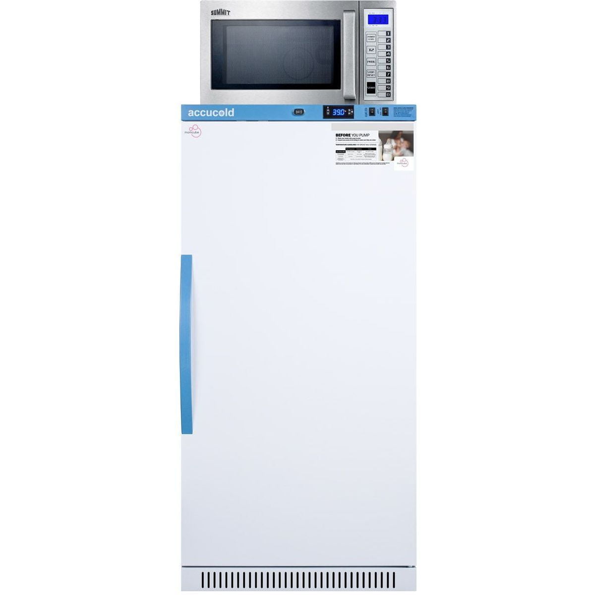 Summit 8 Cu Ft MOMCUBE Breast Milk Refrigerator/Microwave - 7 Shelves