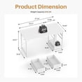 thumbnail image 3 of edx Computer Desk with 2 Drawers 47 Inch PC Table Study Writing Desk with Storage Shelf Headphone Hook, Simple Style Small Desk for Home, White, 3 of 8