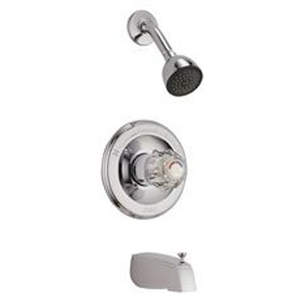 Delta Classic Tub And Shower Trim Kit Chrome Clear Knob Handle