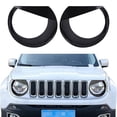 thumbnail image 2 of Angry Eyes Front Headlight Bezels Trim Cover For Jeep Renegade 2015 2016 2017 2018 (Black), 2 of 6