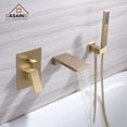 thumbnail image 3 of CASAINC Single-Handle 1-Spray Tub and Shower Faucet in Brushed Gold, Valve Included, 3 of 9