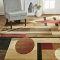 thumbnail image 5 of Modern Rings Stripe Area Rug 8x11 Abstract Blocks Carpet - Actual 7' 10"x10' 6", 5 of 5