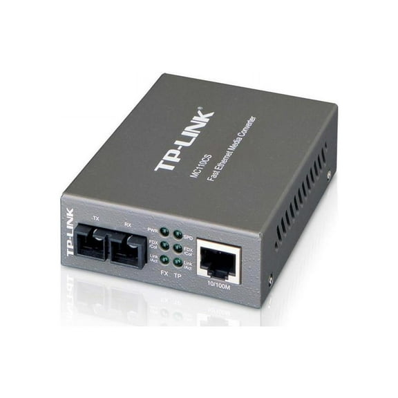 TP-Link Fast Ethernet SFP to RJ45 Fiber Media Converter | Fiber to Ethernet Converter | 10/100Mbps RJ45 Port to 100Base-FX Single-Mode Fiber (MC110CS)