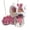 Pink, variant on Traditional Lion Dance Hanging Decoration with Faux Paper Detailing and Fringe Accents for Festival Display