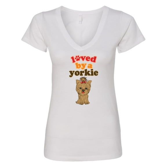 Inktastic Yorkshire Terrier Dog Yorkie Women's V-Neck T-Shirt