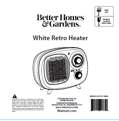 Better Homes u0026 Gardens Electric Ceramic Retro Heater 1500W Indoor, Mint -  Walmart.com