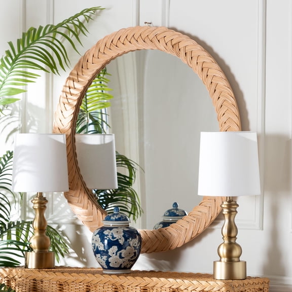 bali & pari Nara Boho Mirror, Light Honey