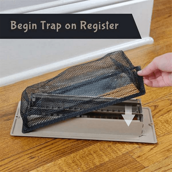 8Pcs Floor Register Trap, Floor Vent Filters for Registers 4 inchX10 inch, Vent Screen Mesh(Floor Register Not Included)