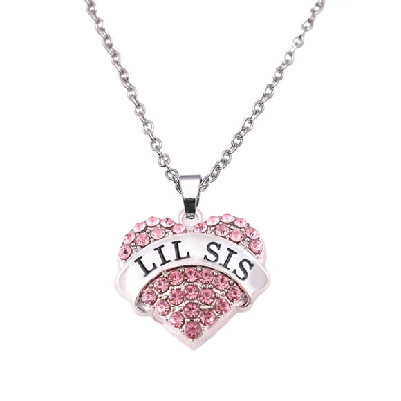 SIfdSeng Little Sister Jewelry Gift Birthday Gifts Christmas Stocking Stuffers Sister Heart Necklace Gift Jewelry Gifts for Girls Little Girls Teens Tweens Kids