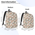 thumbnail image 3 of Bixox Cute Rabbit Floral Printing Canvas Backpack Lightweight Casual Travel Backpack School Backpack Fits 15.6 Inch Notebook, 3 of 5
