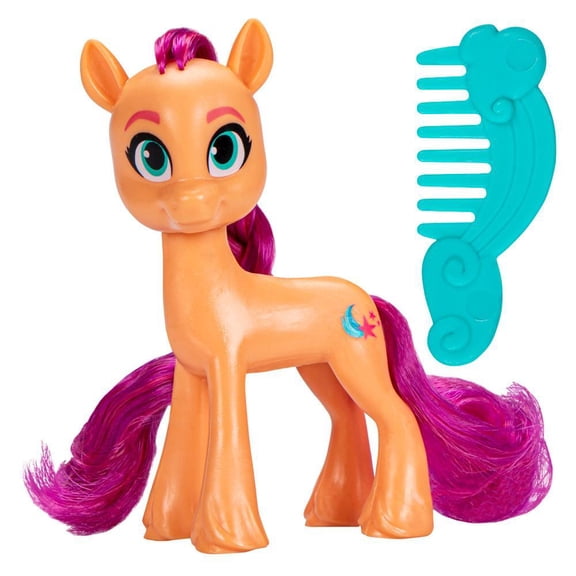 My Little Pony Toys Sunny Starscout Pony Friends, Orange Pony Doll with Comb Accessory