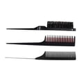 thumbnail image 2 of Juego de 3 cepillos para el cabello Yuyangstore peines para peinar metal negro, 2 of 8