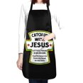 thumbnail image 1 of Cooking Kitchen Chef Apron Funny Bib for Women Men Catch Up with Je u, 1 of 6