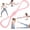 25lbs Pink, variant on Ymbolf  Figure-eight resistance band, exercise fitness shoulder opener and back improver, multi-functional high-elastic silicone figure-eight resistance rope.