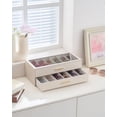 thumbnail image 3 of Caja de almacenamiento de gafas de sol Lolalet con 12 ranuras y 2 capas para mujer, 3 of 7