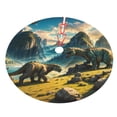 thumbnail image 5 of Cauagu 36" Christmas Tree Skirt Valley River Dinosaur Pattern Christmas Tree Decorations Tree Mat for Xmas Decorations Occasion Holiday Home Decor -36", 5 of 7