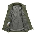 thumbnail image 3 of BiZtdJrK Big and Tall Vests for Men Zip Up Sleeveless Cargo Jackets Lightweight Outdoor Windbreaker for Golf Safari Travel Fishing Hiking Army Green XL, 3 of 9