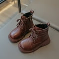 thumbnail image 2 of Sopiago Boy Toddler Boots Fashion Kids Solid Color Toddler Boots Girls Brick Red,1.5, 2 of 7