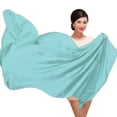 thumbnail image 1 of Foulard pour Femmes Style Simple Châle de Plage Élégant Cache-Cou Unique Chic Mode Fille Accessoire Vêtements Beaux Foulards pour Extérieur Bleu Clair, 1 of 5