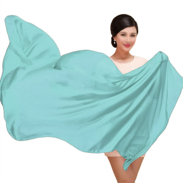 Foulard pour Femmes Style Simple Châle de Plage Élégant Cache-Cou Unique Chic Mode Fille Accessoire Vêtements Beaux Foulards pour Extérieur Bleu Clair