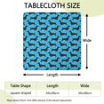 thumbnail image 2 of Blue Dachshunds Dog Square Fitted Tablecloth with Elastic Edge,Square Table Cover,Washable Elastic Table Cover for Home Kitchen Party Decor 34"x34", 2 of 6