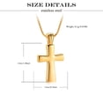 thumbnail image 2 of Cross Urn Pendant Memory Necklace for Cremation Ashes Holder Memorial Jewelry, 2 of 6