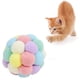 thumbnail image 1 of Pelotas de colores para gatos, pelotas elásticas de colores, suaves y seguras, con cascabel, pelotas de peluche saltarinas, juguetes interactivos., 1 of 9