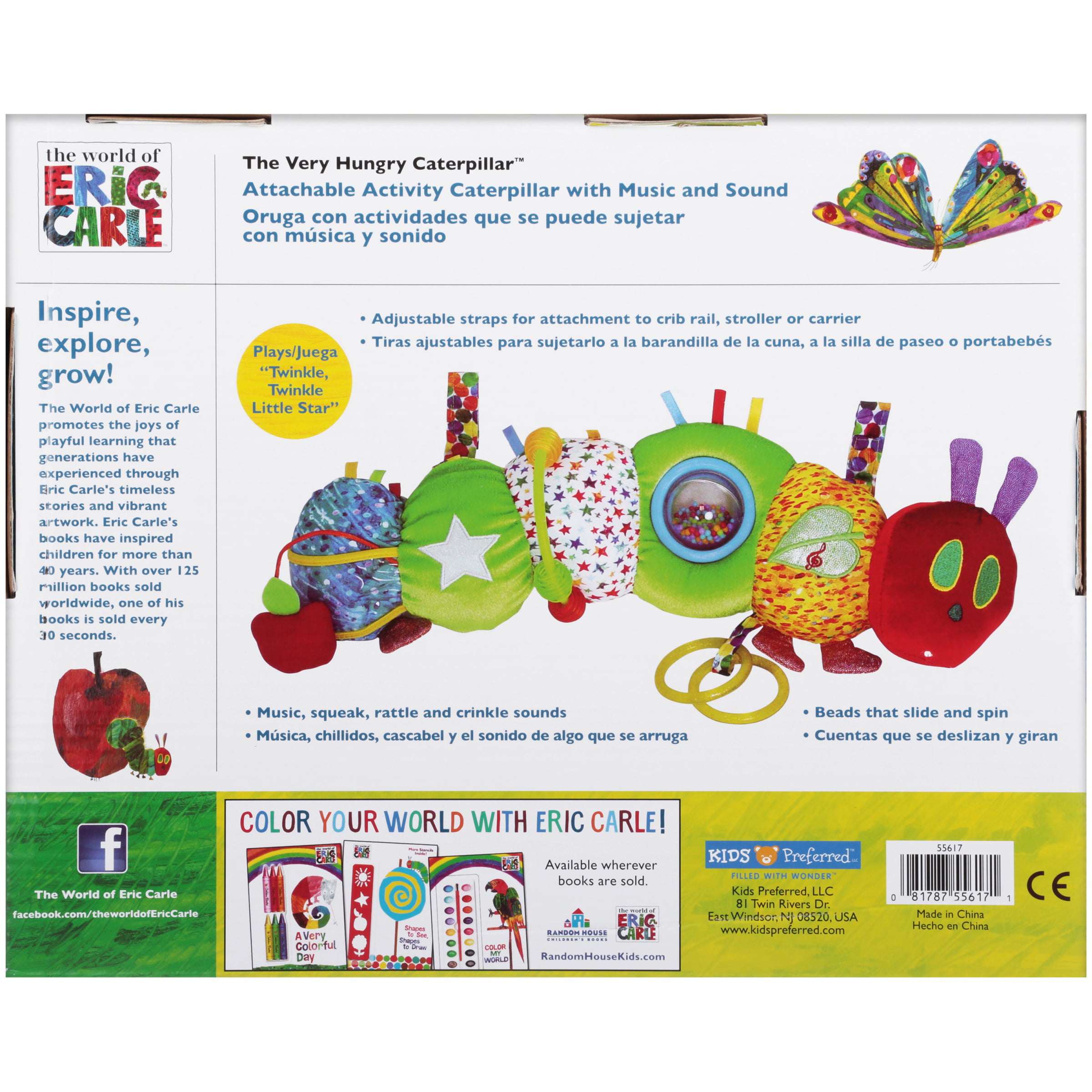 Details about   World of Eric Carle The Very Hungry Caterpillar Rhythm Stick Handle Bells Age 3+ 