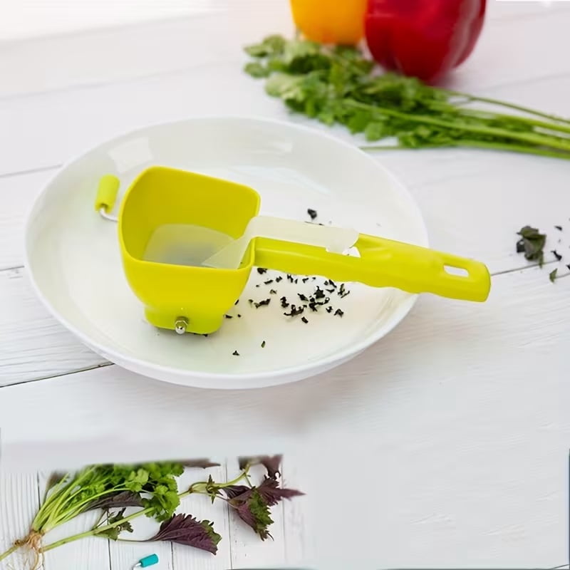 Manual Food Processor (with hand crank) - Portable vegetable chopper for camping, picnics and kitchen use