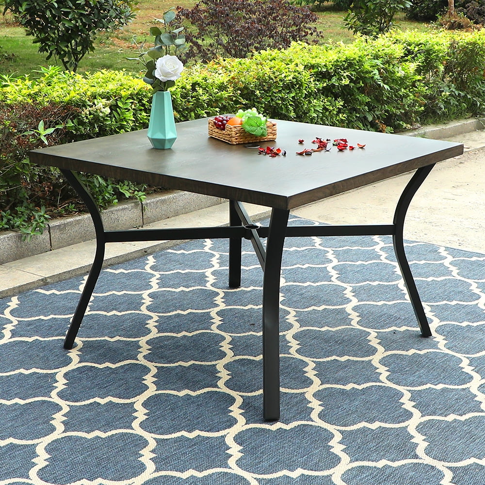 MF Studio 43.9" Outdoor Patio Metal Dining Table Square Outdoor Bistro