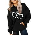 thumbnail image 2 of FamilyThread Children's Hooded Sweatshirt Pullover Hoodies Long Sleeve Warm Hoodie Heart Style Sweatshirts For 3-14Y, 2 of 4
